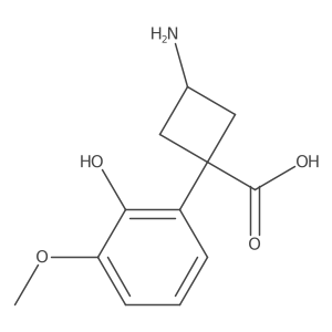 3-Amino-1-(2-hydroxy-3-methoxyphenyl)cyclobutane-1-carboxylic acid Structure