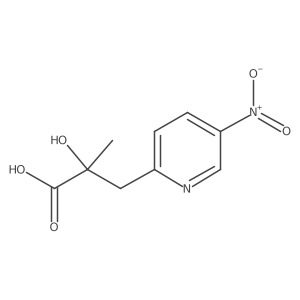 2-Hydroxy-2-methyl-3-(5-nitropyridin-2-yl)propanoic acid Structure