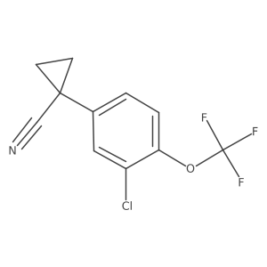 1-[3-Chloro-4-(trifluoromethoxy)phenyl]cyclopropane-1-carbonitrile结构式