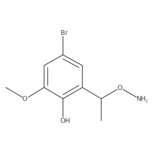 2-[1-(Aminooxy)ethyl]-4-bromo-6-methoxyphenol结构式