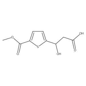 3-Hydroxy-3-[5-(methoxycarbonyl)thiophen-2-yl]propanoic acid结构式
