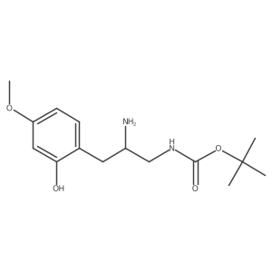 tert-butyl N-[2-amino-3-(2-hydroxy-4-methoxyphenyl)propyl]carbamate结构式