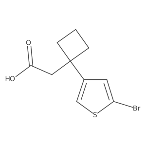 2-[1-(5-Bromothiophen-3-yl)cyclobutyl]acetic acid Structure