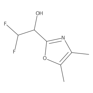 1-(Dimethyl-1,3-oxazol-2-yl)-2,2-difluoroethan-1-ol结构式