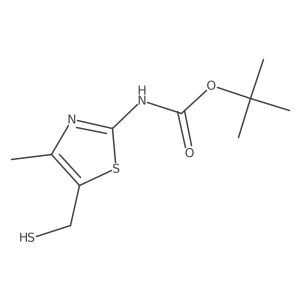 tert-butyl N-[4-methyl-5-(sulfanylmethyl)-1,3-thiazol-2-yl]carbamate Structure