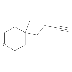 4-(But-3-yn-1-yl)-4-methyloxane Structure