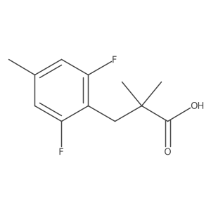 3-(2,6-Difluoro-4-methylphenyl)-2,2-dimethylpropanoic acid结构式