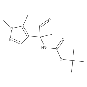 tert-butyl N-[2-(1,5-dimethyl-1H-pyrazol-4-yl)-1-oxopropan-2-yl]carbamate Structure