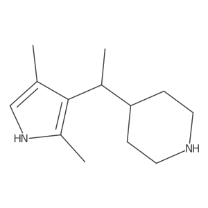 4-[1-(2,4-dimethyl-1H-pyrrol-3-yl)ethyl]piperidine Structure