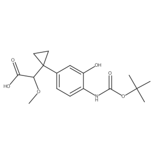 2-[1-(4-{[(Tert-butoxy)carbonyl]amino}-3-hydroxyphenyl)cyclopropyl]-2-methoxyacetic acid Structure