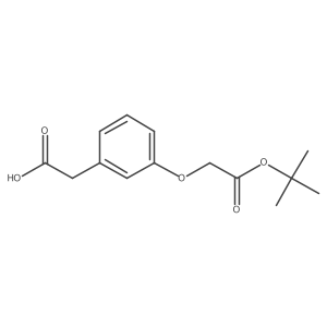 (3-tert-Butoxycarbonylmethoxyphenyl)-acetic acid结构式