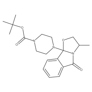 tert-Butyl 4-[(3S)-3-methyl-5-oxo-2H,3H-[1,3]oxazolo[2,3-a]isoindol-9b-yl]piperazine-1-carboxylate Structure