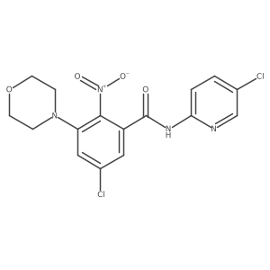 N-(5-chloropyridin-2-yl)-2-nitro-3-(morpholin-4-yl)-5-chlorobenzamide Structure