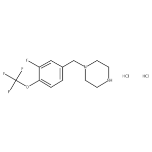 1-(3-Fluoro-4-trifluoromethoxy-benzyl)-piperazine dihydrochloride结构式