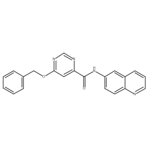 6-(benzyloxy)-N-(quinolin-6-yl)pyrimidine-4-carboxamide结构式