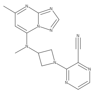 3-[3-[Methyl-(5-methyl-[1,2,4]triazolo[1,5-a]pyrimidin-7-yl)amino]azetidin-1-yl]pyrazine-2-carbonitrile结构式
