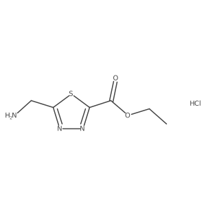 Ethyl 5-(aminomethyl)-1,3,4-thiadiazole-2-carboxylate hydrochloride结构式
