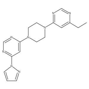 4-[4-(6-ethylpyrimidin-4-yl)piperazin-1-yl]-6-(1H-pyrazol-1-yl)pyrimidine Structure