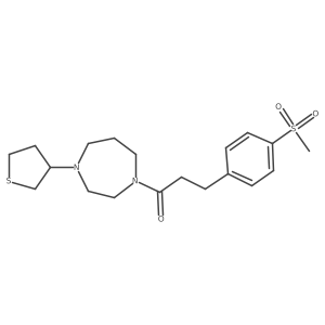 3-(4-Methanesulfonylphenyl)-1-[4-(thiolan-3-yl)-1,4-diazepan-1-yl]propan-1-one结构式