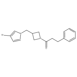 1-[3-[(4-Bromopyrazol-1-yl)methyl]azetidin-1-yl]-3-phenylpropan-1-one结构式