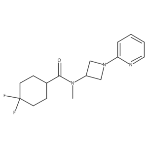 4,4-difluoro-N-methyl-N-[1-(pyridin-2-yl)azetidin-3-yl]cyclohexane-1-carboxamide Structure
