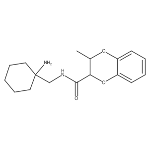 N-[(1-aminocyclohexyl)methyl]-3-methyl-2,3-dihydro-1,4-benzodioxine-2-carboxamide结构式