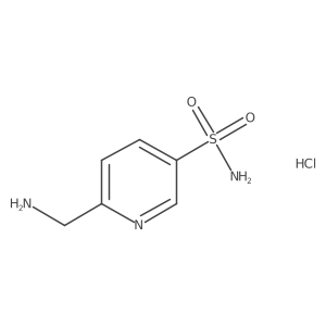6-(Aminomethyl)pyridine-3-sulfonamide hydrochloride结构式