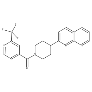 2-{1-[2-(Trifluoromethyl)pyridine-4-carbonyl]piperidin-4-yl}-1,8-naphthyridine Structure