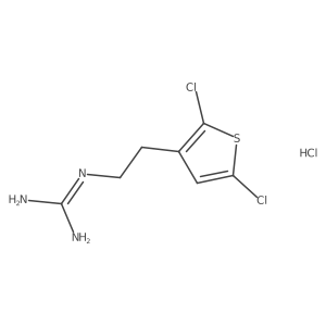 N-[2-(2,5-dichlorothiophen-3-yl)ethyl]guanidine hydrochloride Structure