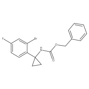 benzyl N-[1-(2-bromo-4-fluorophenyl)cyclopropyl]carbamate结构式