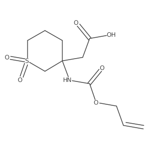 2-(1,1-Dioxo-3-{[(prop-2-en-1-yloxy)carbonyl]amino}-1lambda6-thian-3-yl)acetic acid Structure