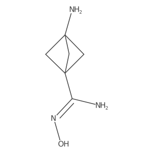 3-amino-N'-hydroxybicyclo[1.1.1]pentane-1-carboximidamide结构式