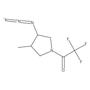 rac-1-[(3R,4S)-3-azido-4-methylpyrrolidin-1-yl]-2,2,2-trifluoroethan-1-one Structure