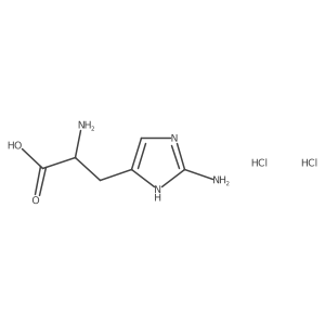 (2R)-2-amino-3-(2-amino-1H-imidazol-4-yl)propanoic acid dihydrochloride结构式