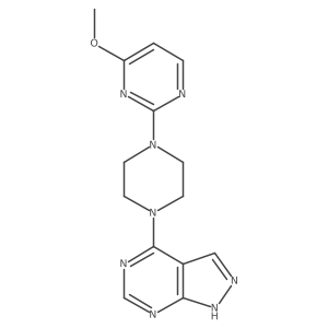 4-methoxy-2-(4-{1H-pyrazolo[3,4-d]pyrimidin-4-yl}piperazin-1-yl)pyrimidine Structure