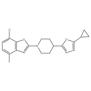 7-Chloro-2-[4-(5-cyclopropyl-1,3,4-oxadiazol-2-yl)piperidin-1-yl]-4-methyl-1,3-benzothiazole Structure