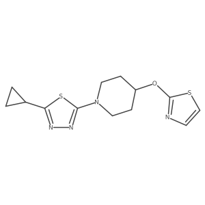 1-(5-Cyclopropyl-1,3,4-thiadiazol-2-yl)-4-(1,3-thiazol-2-yloxy)piperidine Structure