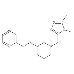 2-({1-[(4,5-dimethyl-4H-1,2,4-triazol-3-yl)methyl]piperidin-3-yl}methoxy)pyrazine结构式