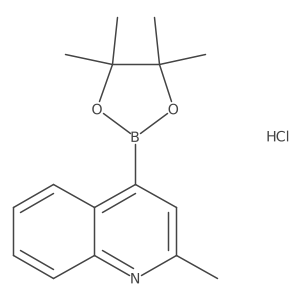 2-Methyl-4-(4,4,5,5-tetramethyl-1,3,2-dioxaborolan-2-yl)quinoline hydrochloride结构式