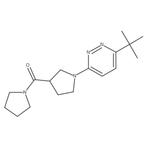 3-Tert-butyl-6-[3-(pyrrolidine-1-carbonyl)pyrrolidin-1-yl]pyridazine结构式