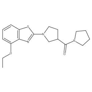 4-Ethoxy-2-[3-(pyrrolidine-1-carbonyl)pyrrolidin-1-yl]-1,3-benzothiazole Structure