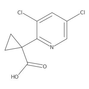 1-(3,5-Dichloropyridin-2-yl)cyclopropane-1-carboxylic acid结构式