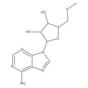 9-(5-S-Methyl-5-thio-D-ribofuranosyl)-9H-purin-6-amine结构式