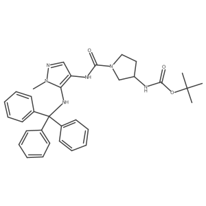 tert-butyl [(3S)-1-({[1-methyl-5-(tritylamino)-1H-pyrazol-4-yl]amino)carbonyl)-3-pyrrolidinyl]carbamate Structure