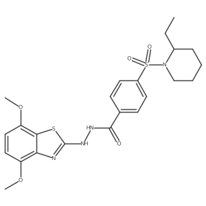 N'-(4,7-dimethoxybenzo[d]thiazol-2-yl)-4-((2-ethylpiperidin-1-yl)sulfonyl)benzohydrazide Structure