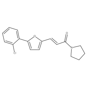 3-(5-(2-Chlorophenyl)furan-2-yl)-1-(pyrrolidin-1-yl)prop-2-en-1-one Structure