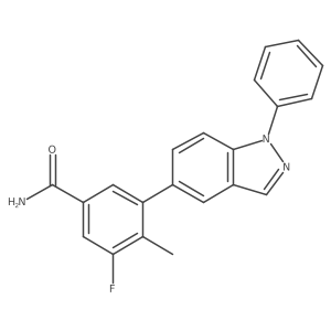 Benzamide, 3-fluoro-4-methyl-5-(1-phenyl-1H-indazol-5-yl)-结构式