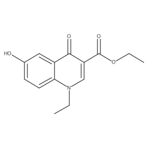 Ethyl 1-ethyl-6-hydroxy-4-oxo-1,4-dihydro-3-quinolinecarboxylate结构式