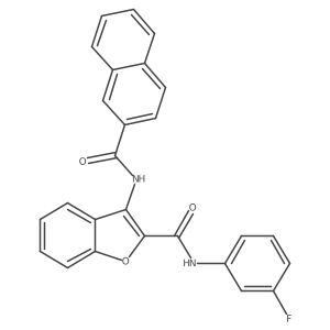 3-(2-naphthamido)-N-(3-fluorophenyl)benzofuran-2-carboxamide Structure