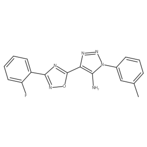 4-(3-(2-fluorophenyl)-1,2,4-oxadiazol-5-yl)-1-(m-tolyl)-1H-1,2,3-triazol-5-amine结构式